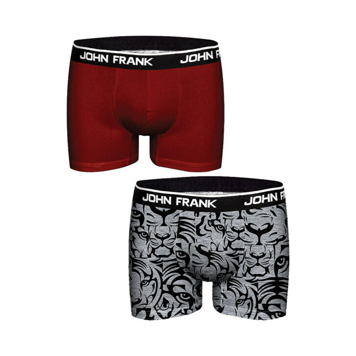 Ανδρικό Boxer John Frank 2pack Asian Power JF2BTORA03 Γκρι Κόκκινο